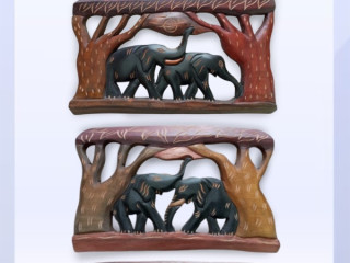 wooden-elephant-wall-hang-picture-frames